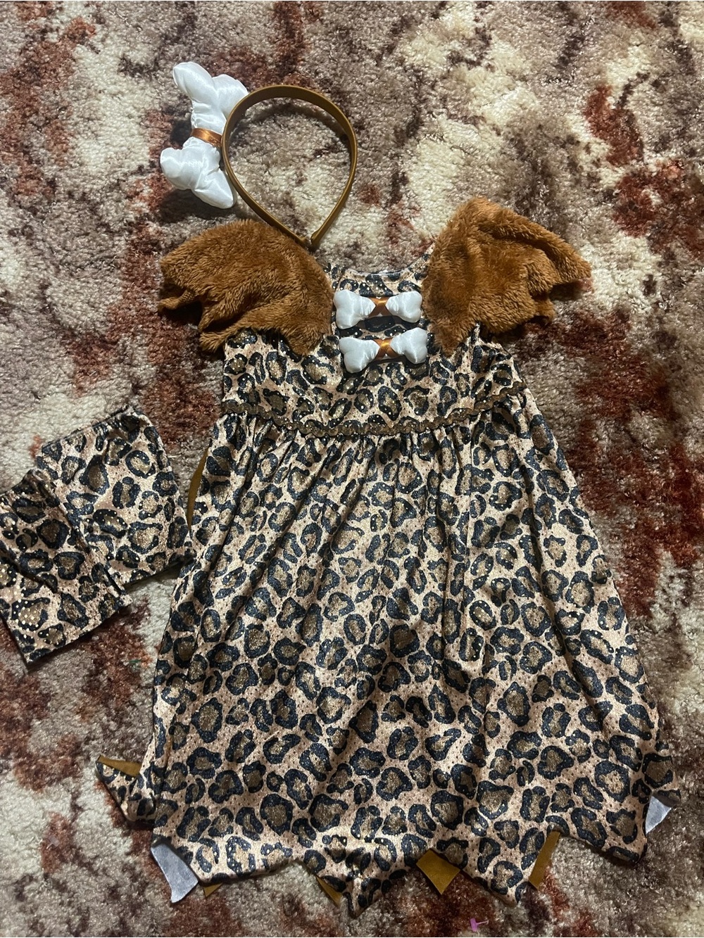 Girls Cave GirlBrown and Tan Costume Size 3-4T Great for Pebbles from the Flints